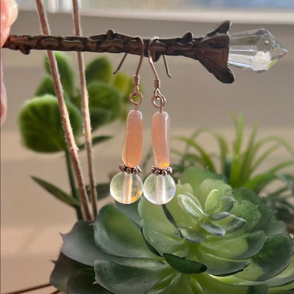 Clear Mermaid Glass Earrings